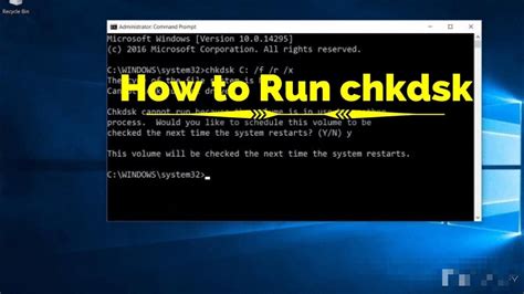 run chkdsk r windows 10.